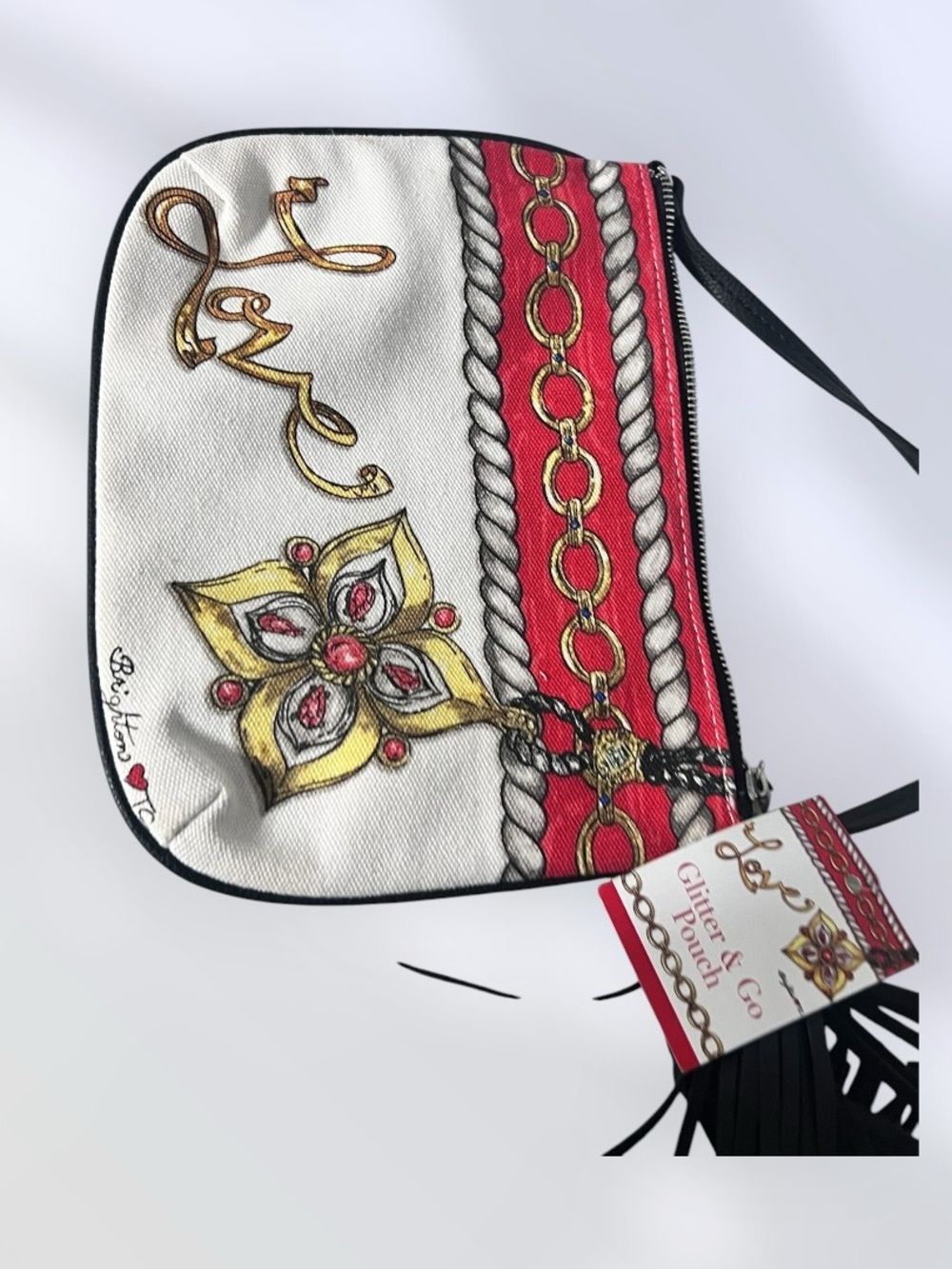 Brighton Glitter Go Chain-Print Wristlet/crossbody - Picture 2 of 9